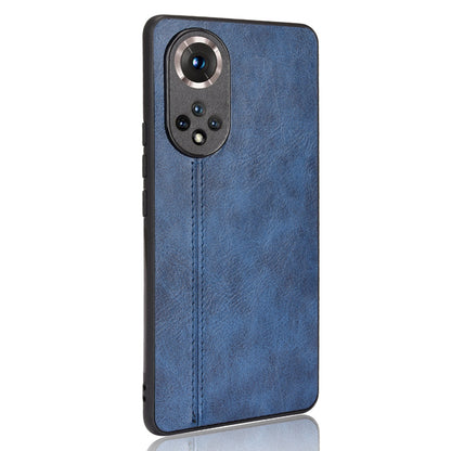 Stitching Line Lightweight Retro Textured PU Leather Coated PC + TPU Phone Cover Case for Honor 50