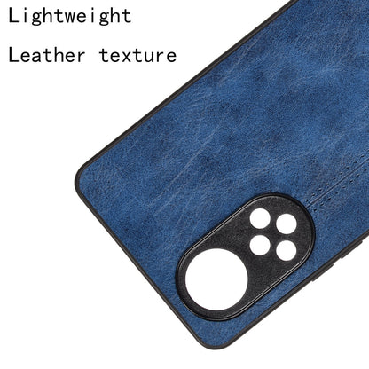 Stitching Line Lightweight Retro Textured PU Leather Coated PC + TPU Phone Cover Case for Honor 50