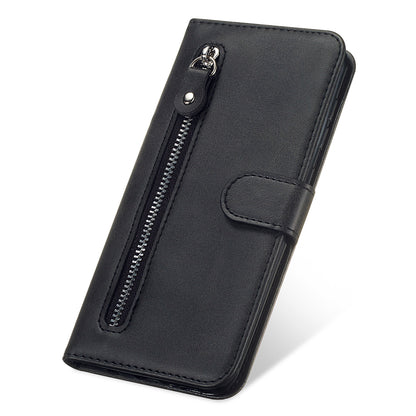 Drop Proof PU Leather Zippered Pocket Phone Case Coin Holder Wallet Stand Folding Case for Honor 60