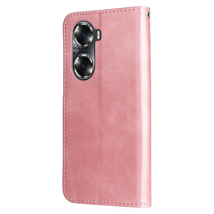 Drop Proof PU Leather Zippered Pocket Phone Case Coin Holder Wallet Stand Folding Case for Honor 60