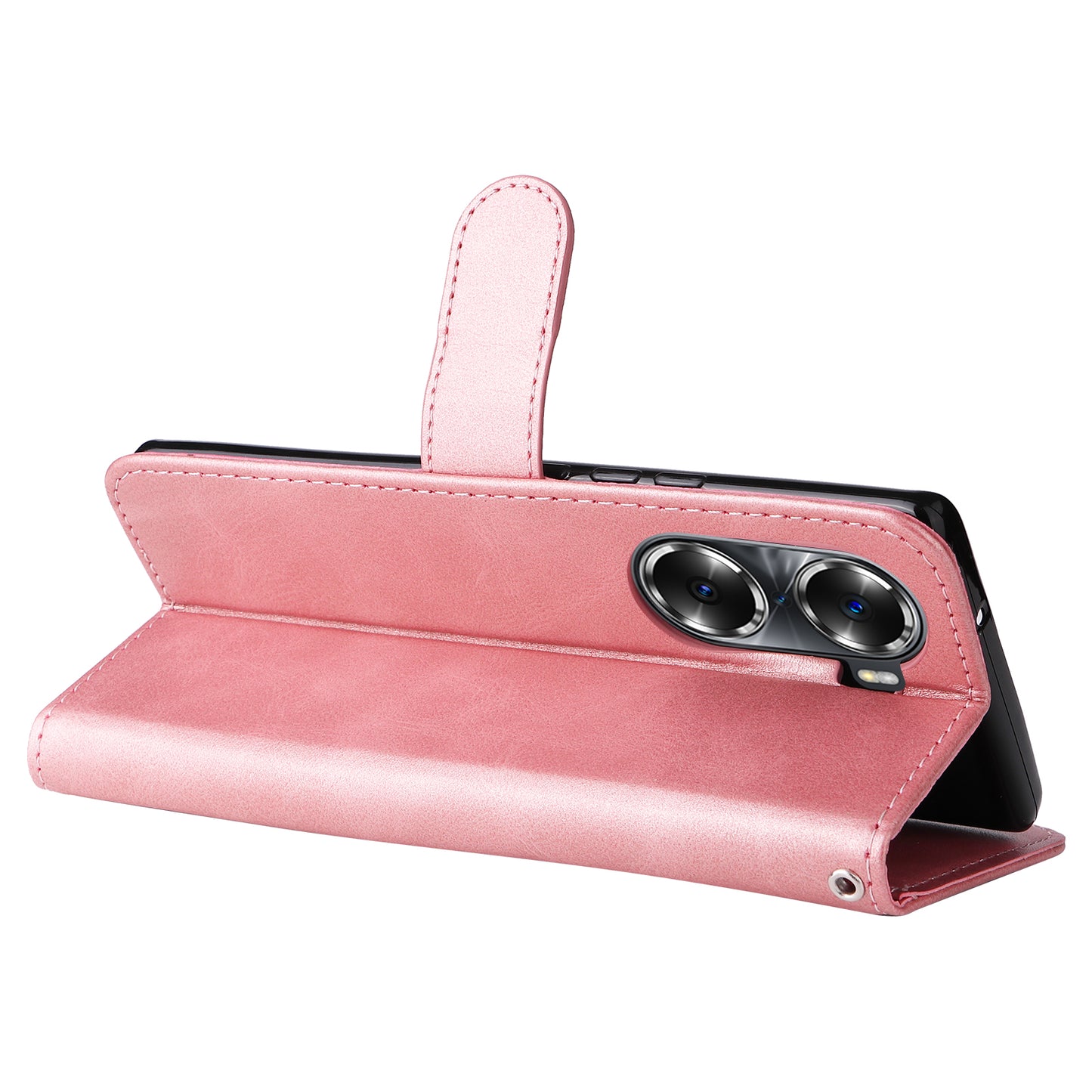 Drop Proof PU Leather Zippered Pocket Phone Case Coin Holder Wallet Stand Folding Case for Honor 60