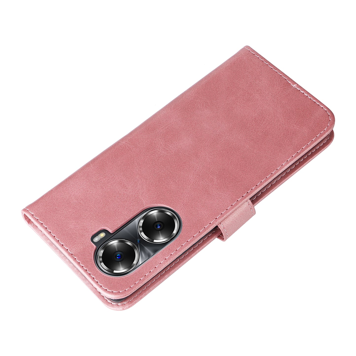 Drop Proof PU Leather Zippered Pocket Phone Case Coin Holder Wallet Stand Folding Case for Honor 60