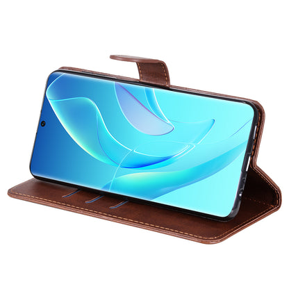 Drop Proof PU Leather Zippered Pocket Phone Case Coin Holder Wallet Stand Folding Case for Honor 60