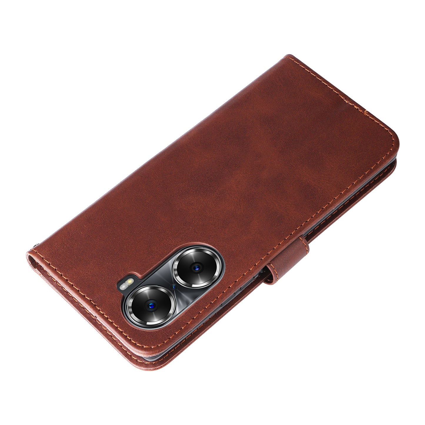 Drop Proof PU Leather Zippered Pocket Phone Case Coin Holder Wallet Stand Folding Case for Honor 60