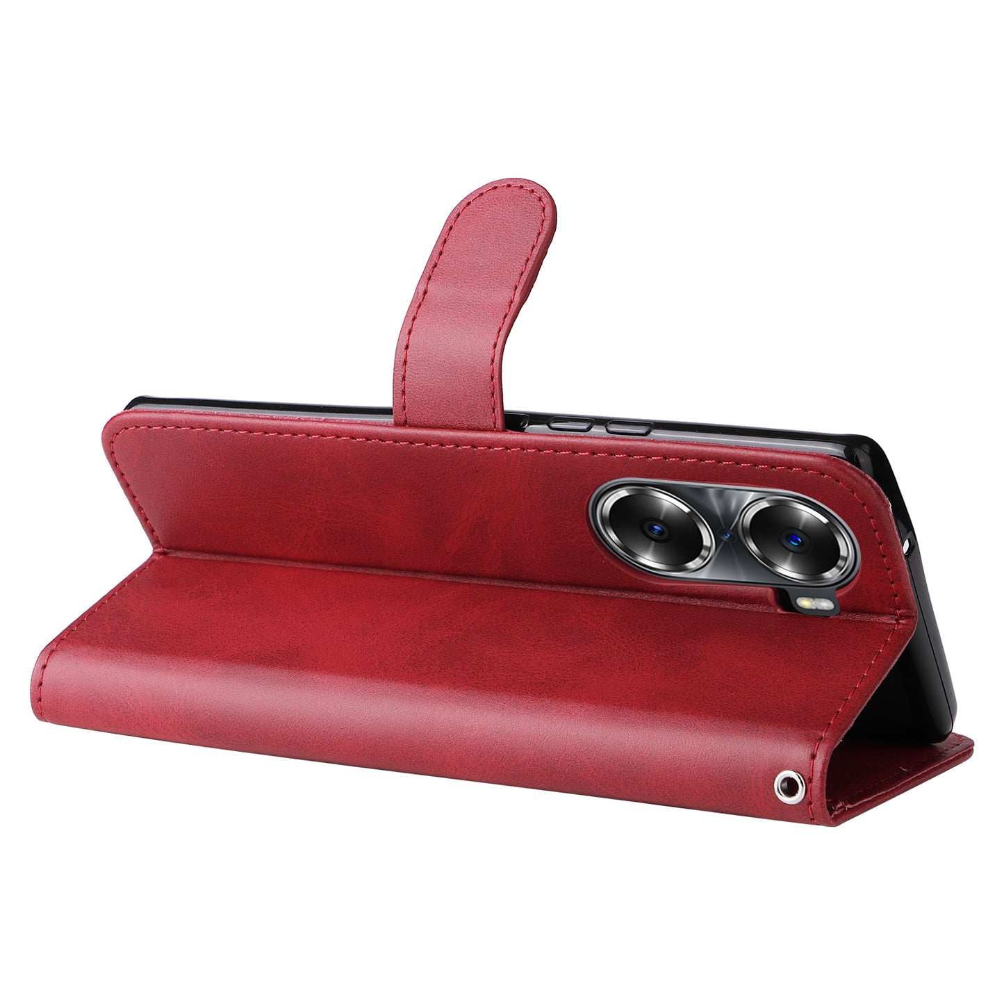 Drop Proof PU Leather Zippered Pocket Phone Case Coin Holder Wallet Stand Folding Case for Honor 60