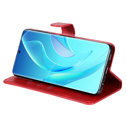Drop Proof PU Leather Zippered Pocket Phone Case Coin Holder Wallet Stand Folding Case for Honor 60