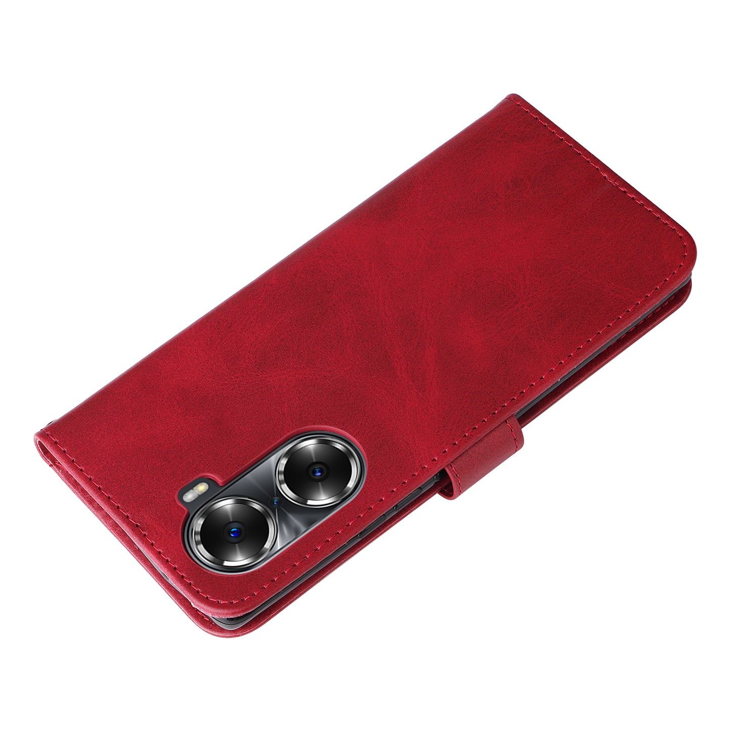 Drop Proof PU Leather Zippered Pocket Phone Case Coin Holder Wallet Stand Folding Case for Honor 60