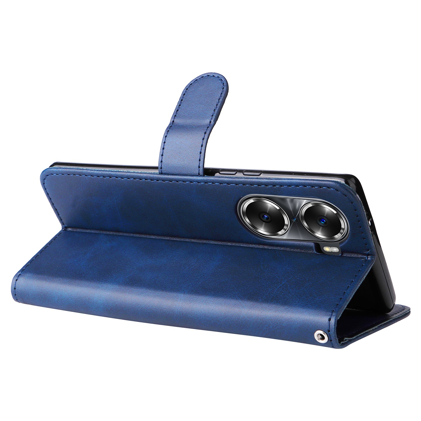 Drop Proof PU Leather Zippered Pocket Phone Case Coin Holder Wallet Stand Folding Case for Honor 60