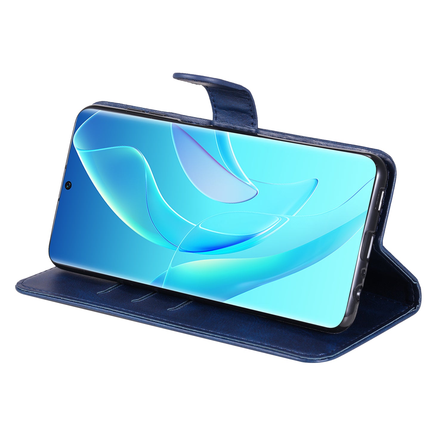 Drop Proof PU Leather Zippered Pocket Phone Case Coin Holder Wallet Stand Folding Case for Honor 60