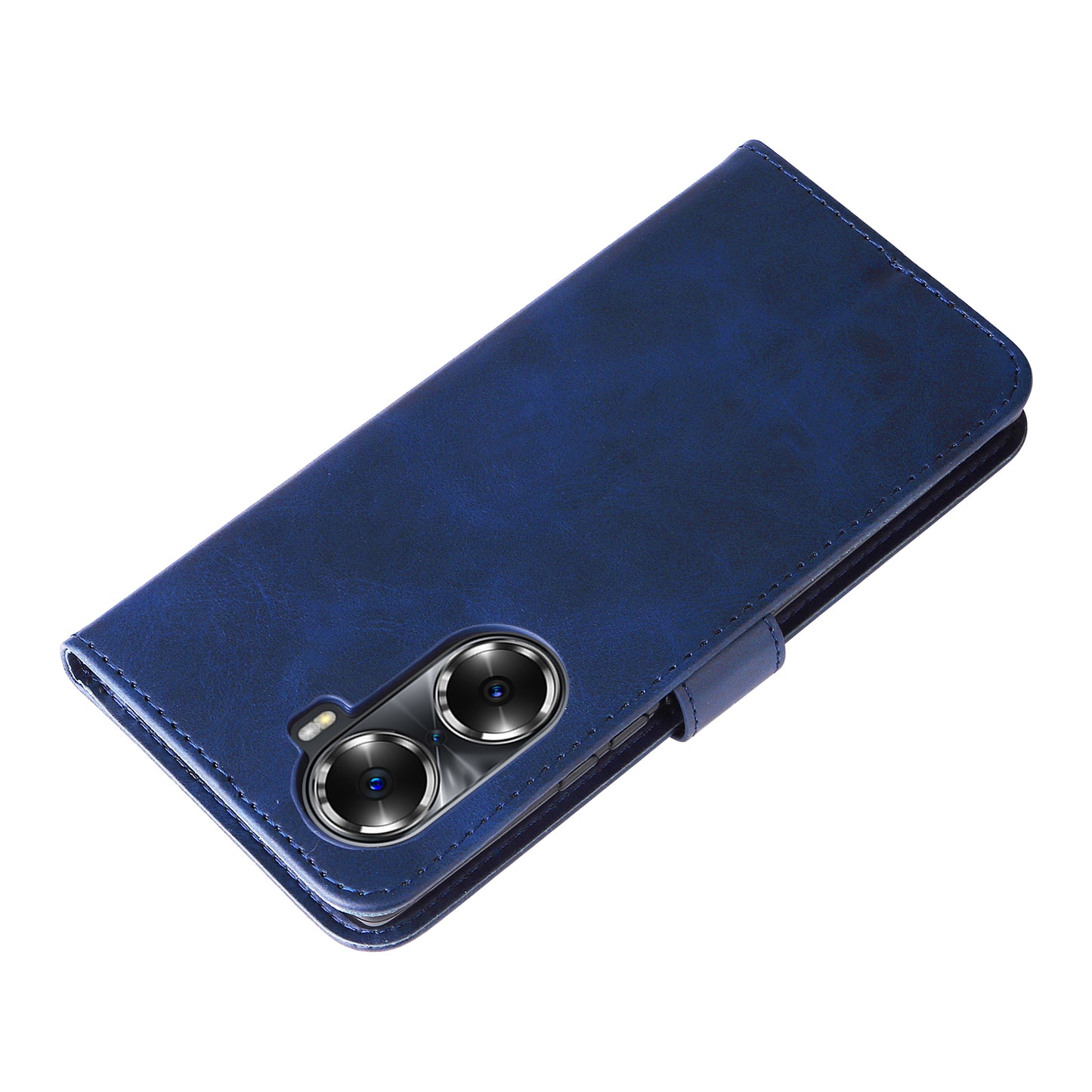 Drop Proof PU Leather Zippered Pocket Phone Case Coin Holder Wallet Stand Folding Case for Honor 60