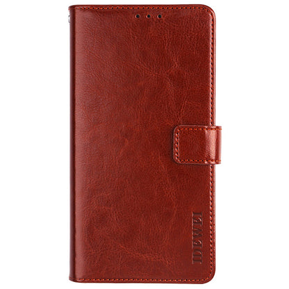 IDEWEI For Honor 60 Pro All-round Protection Crazy Horse Texture Leather Case Wallet Stand Cover