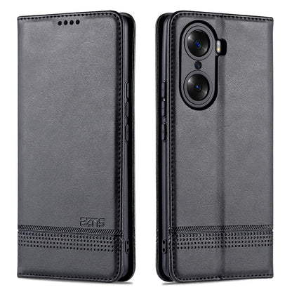 AZNS Fall Prevention PU Leather Wallet Flip Case Magnetic Absorption Folding Stand Protective Cover for Honor 60