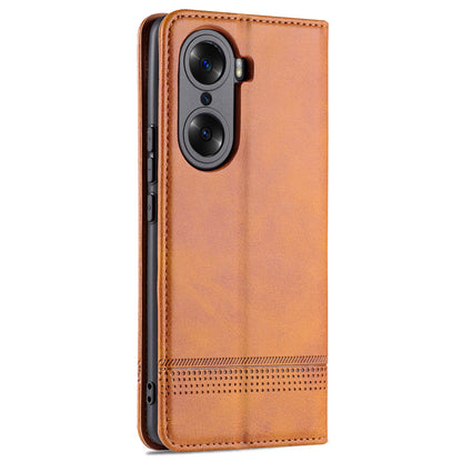 AZNS Fall Prevention PU Leather Wallet Flip Case Magnetic Absorption Folding Stand Protective Cover for Honor 60