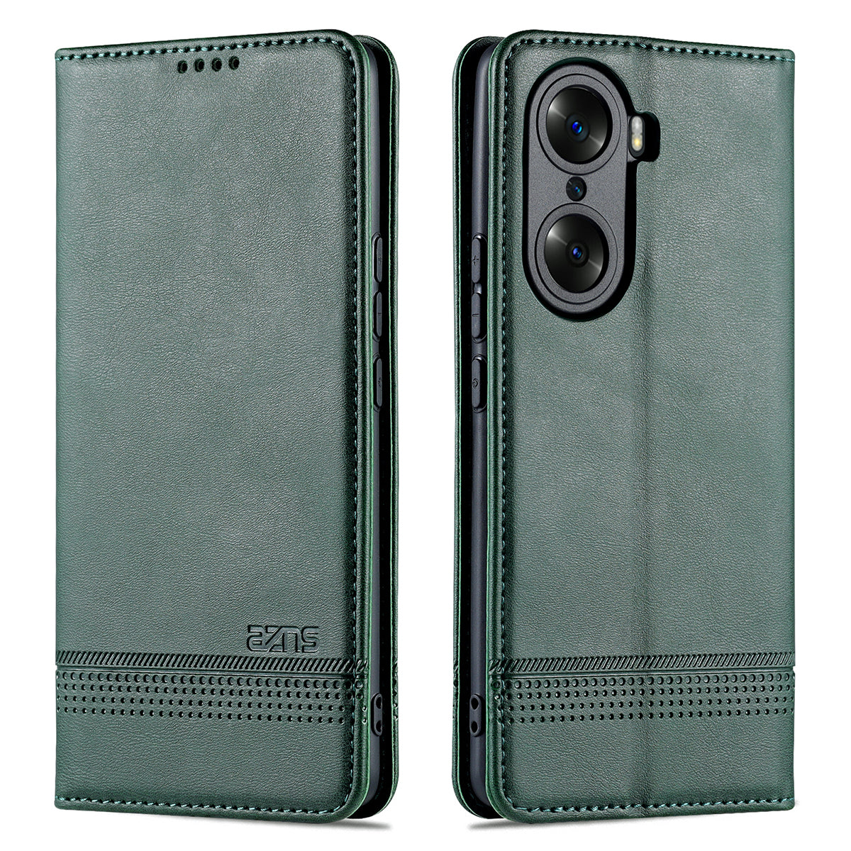 AZNS Fall Prevention PU Leather Wallet Flip Case Magnetic Absorption Folding Stand Protective Cover for Honor 60