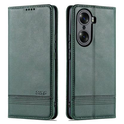 AZNS Fall Prevention PU Leather Wallet Flip Case Magnetic Absorption Folding Stand Protective Cover for Honor 60