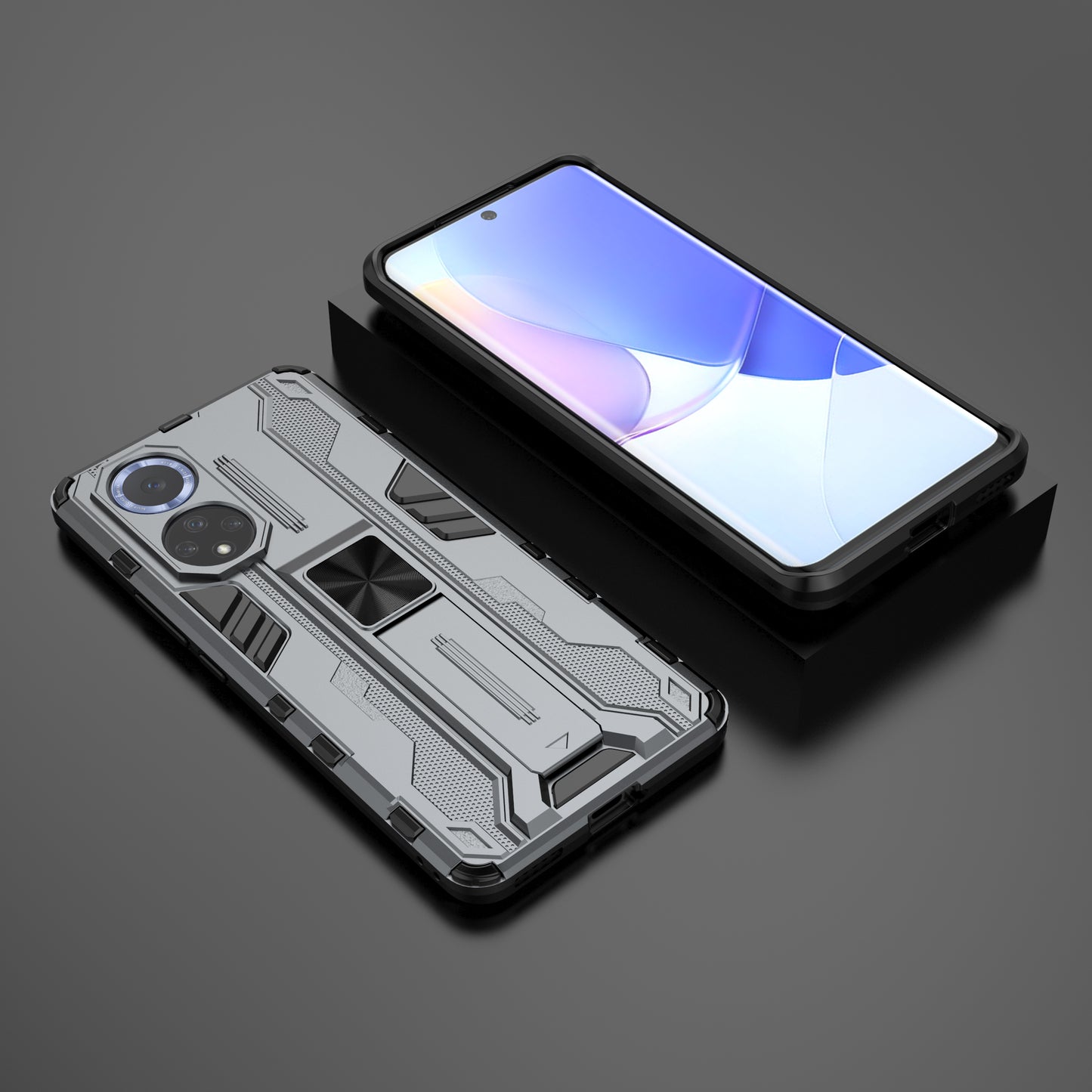 For Huawei nova 9 Soft TPU Hard PC Kickstand Phone Case Protective Cover