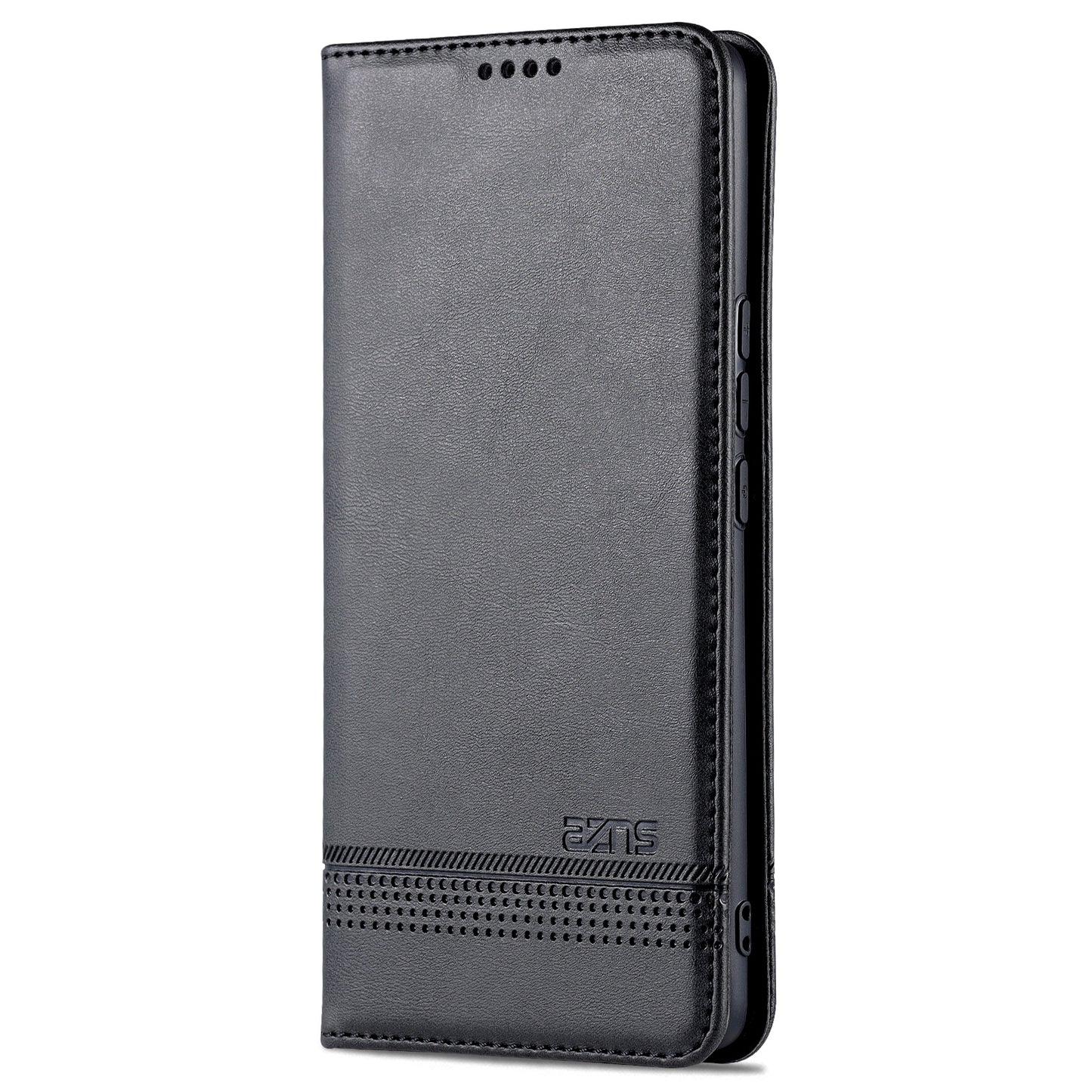 AZNS PU Leather + TPU Wallet Flip Case Magnetic Absorption Folding Stand Protective Cover for Honor 60 Pro