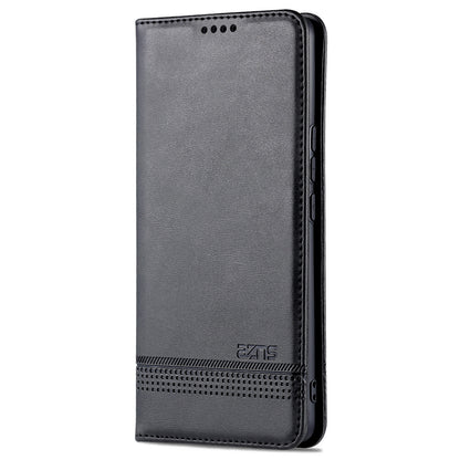 AZNS PU Leather + TPU Wallet Flip Case Magnetic Absorption Folding Stand Protective Cover for Honor 60 Pro