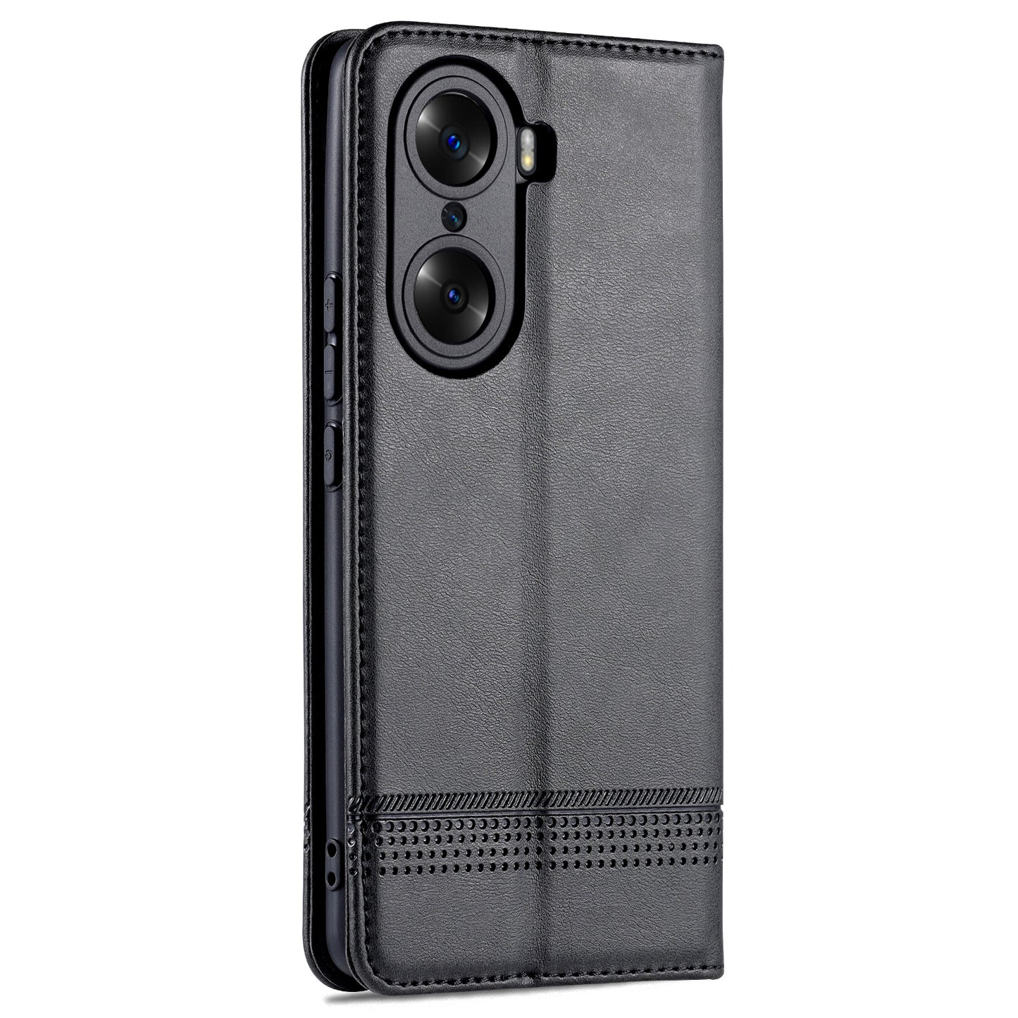 AZNS PU Leather + TPU Wallet Flip Case Magnetic Absorption Folding Stand Protective Cover for Honor 60 Pro