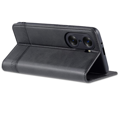 AZNS PU Leather + TPU Wallet Flip Case Magnetic Absorption Folding Stand Protective Cover for Honor 60 Pro