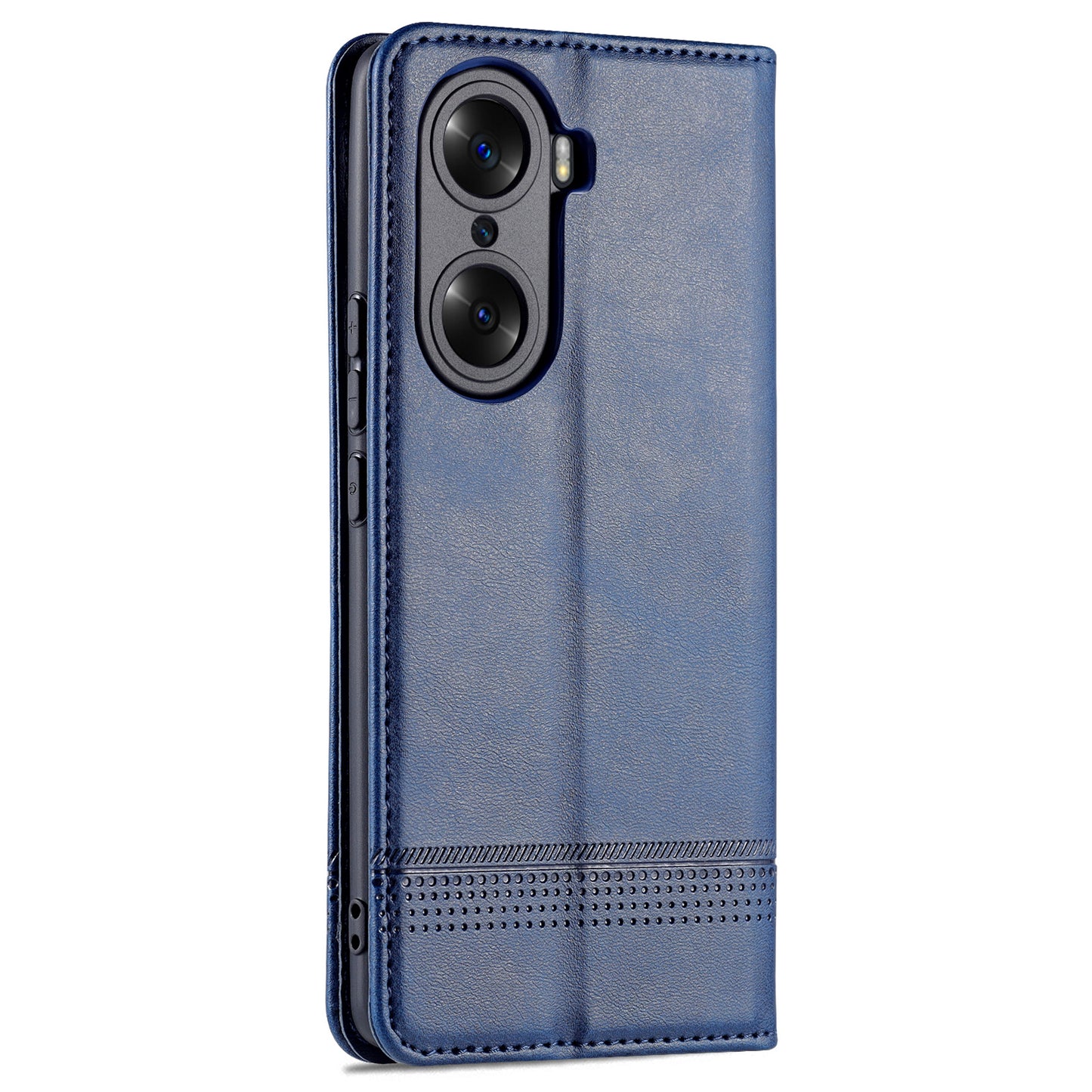 AZNS PU Leather + TPU Wallet Flip Case Magnetic Absorption Folding Stand Protective Cover for Honor 60 Pro