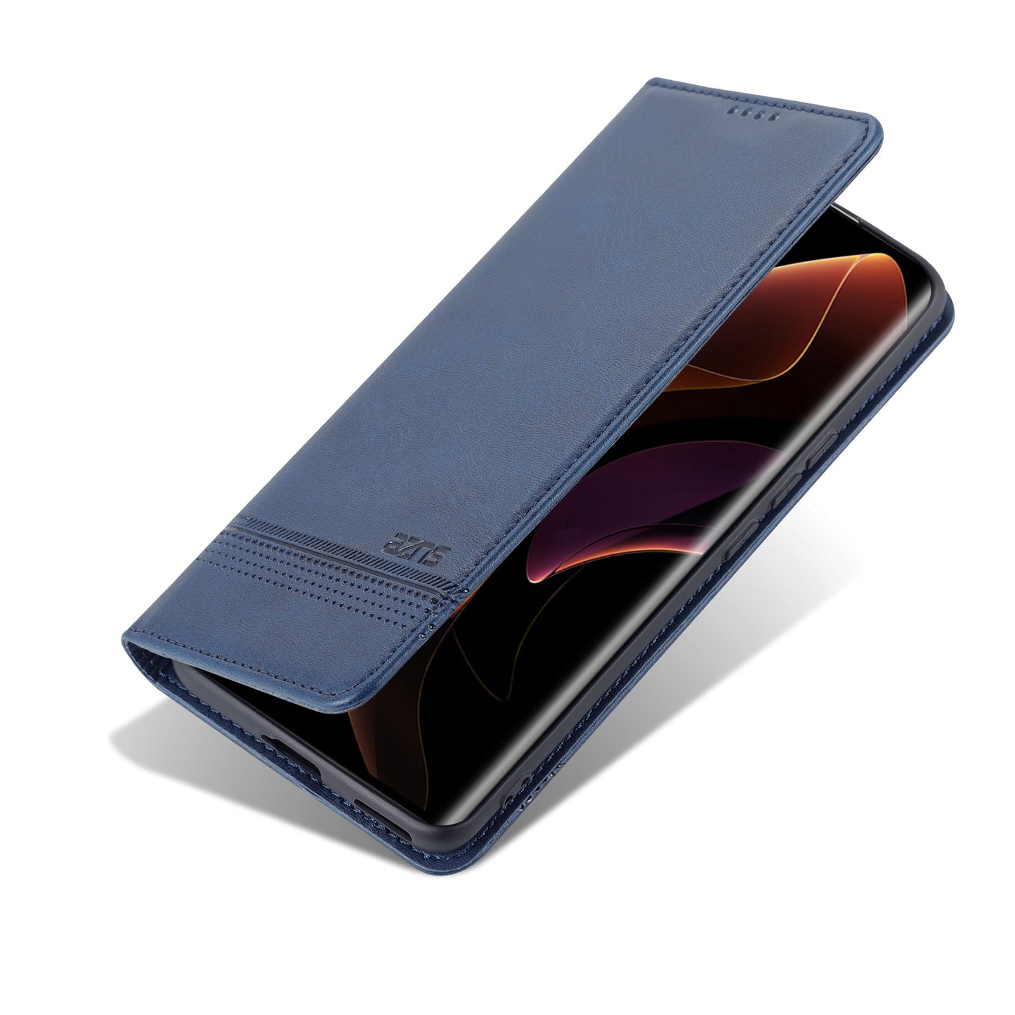 AZNS PU Leather + TPU Wallet Flip Case Magnetic Absorption Folding Stand Protective Cover for Honor 60 Pro