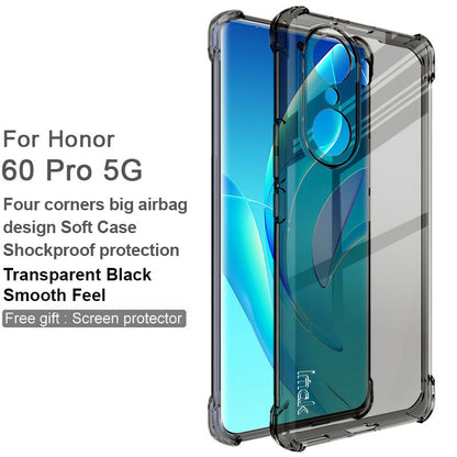 IMAK For Honor 60 Pro 5G Enhanced Four Corners Anti-drop Soft TPU Phone Case with Screen Protector