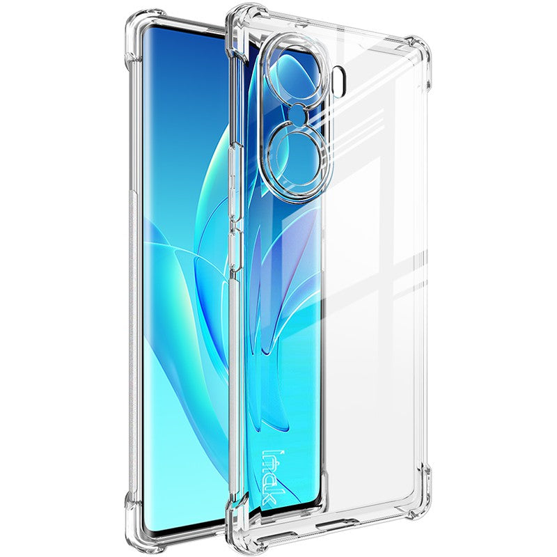 IMAK For Honor 60 5G Four Corner Airbags Anri-scratch TPU Phone Case Cover with Screen Protector