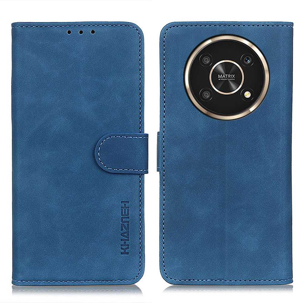 KHAZNEH Vintage PU Leather Case for Honor X30/X9 5G/Magic 4 Lite 5G, Magnetic Closure Wallet Stand Book Style Flip Phone Cover