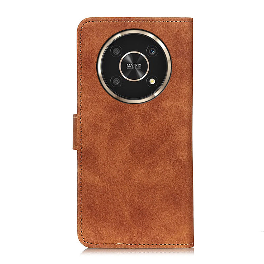 KHAZNEH Vintage PU Leather Case for Honor X30/X9 5G/Magic 4 Lite 5G, Magnetic Closure Wallet Stand Book Style Flip Phone Cover