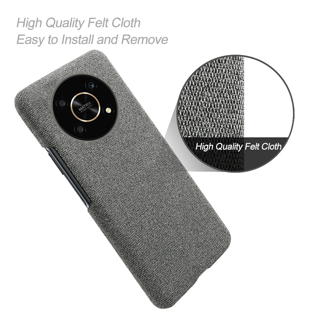 For Honor X30/X9 5G/Magic 4 Lite 5G Solid Color Cloth Coated Phone Case Incomplete Covering Hard PC Protective Cover