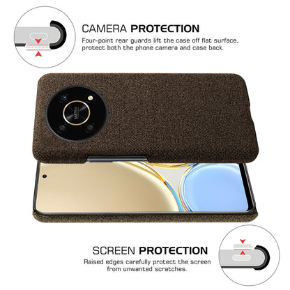 For Honor X30/X9 5G/Magic 4 Lite 5G Solid Color Cloth Coated Phone Case Incomplete Covering Hard PC Protective Cover