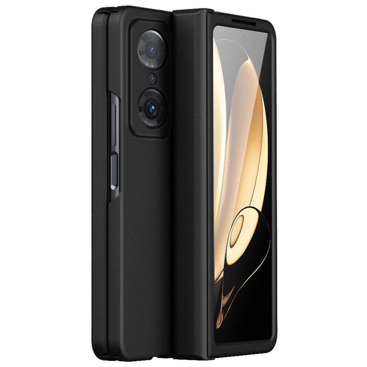For Honor Magic V Hinge Design All-round Coverage Hard PC Folding Phone Case Cover with Glass Screen Protector