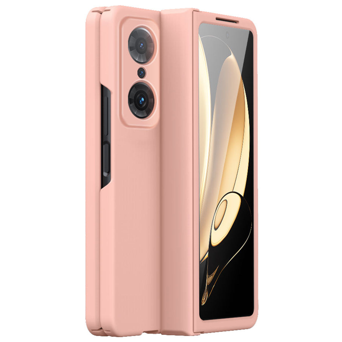 For Honor Magic V Hinge Design All-round Coverage Hard PC Folding Phone Case Cover with Glass Screen Protector