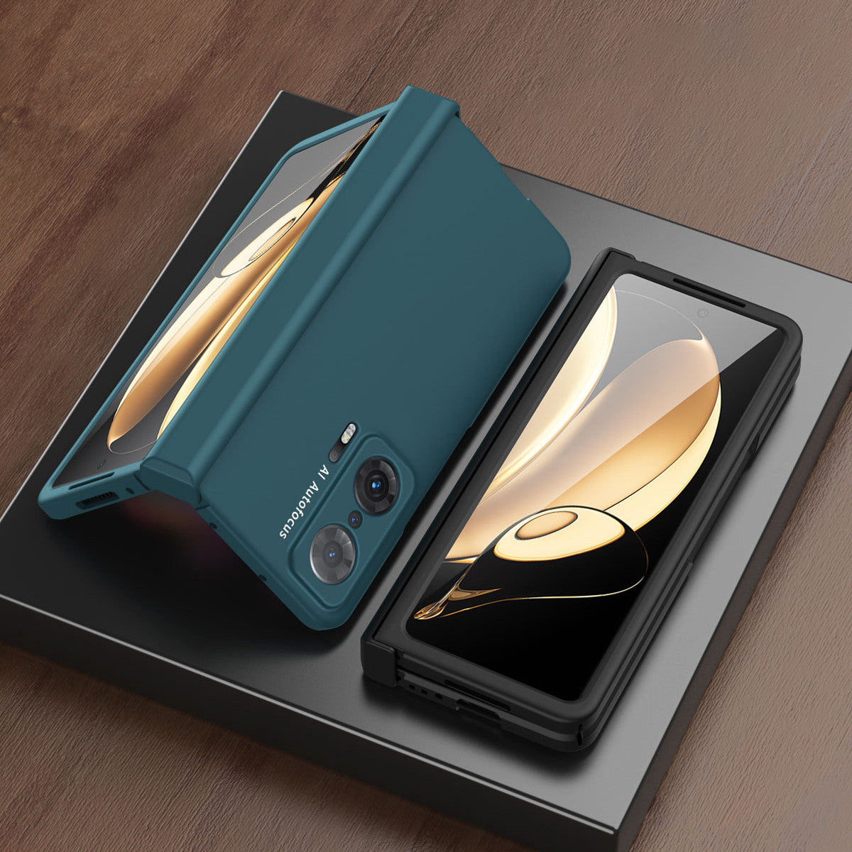 For Honor Magic V Hinge Design All-round Coverage Hard PC Folding Phone Case Cover with Glass Screen Protector