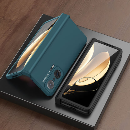 For Honor Magic V Hinge Design All-round Coverage Hard PC Folding Phone Case Cover with Glass Screen Protector