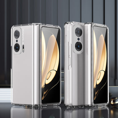 For Honor Magic V Hinge Design All-round Coverage Hard PC Folding Phone Case Cover with Glass Screen Protector