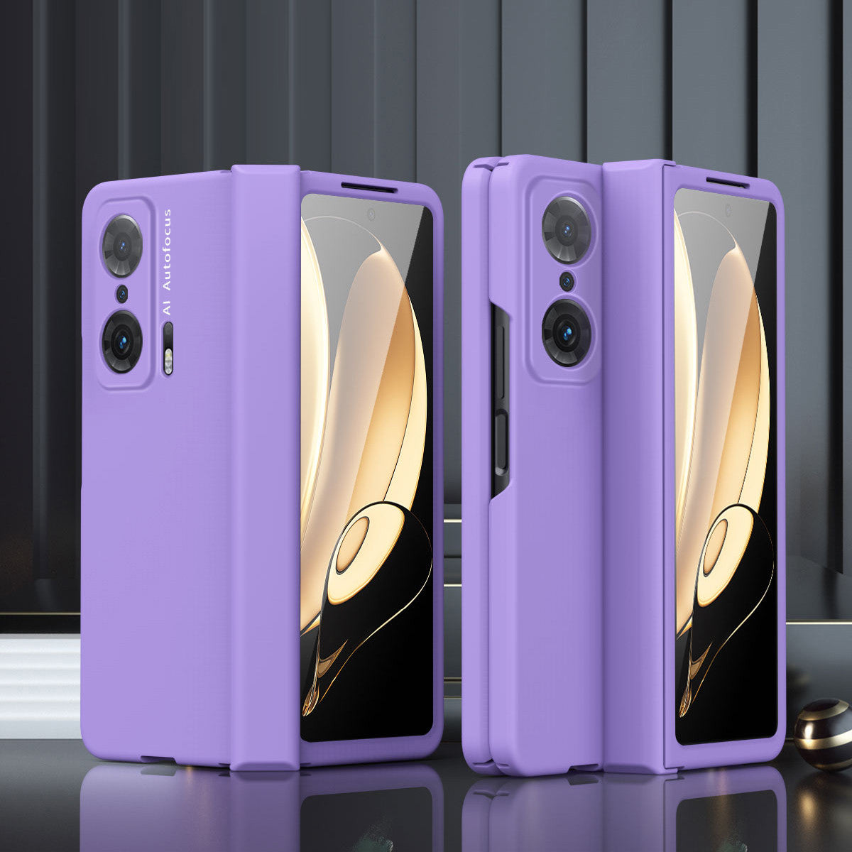 For Honor Magic V Hinge Design All-round Coverage Hard PC Folding Phone Case Cover with Glass Screen Protector
