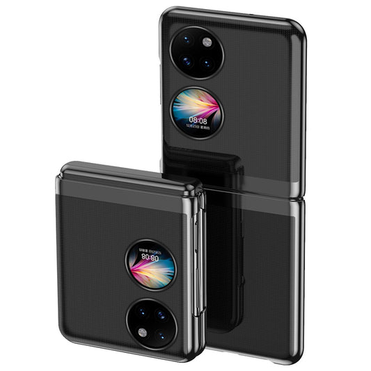 For Huawei P50 Pocket Electroplating Hard PC Cover Light Thin Transparent Folding Phone Case