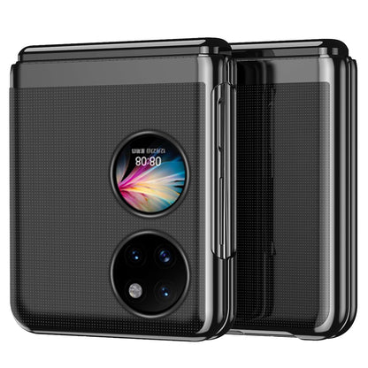 For Huawei P50 Pocket Electroplating Hard PC Cover Light Thin Transparent Folding Phone Case