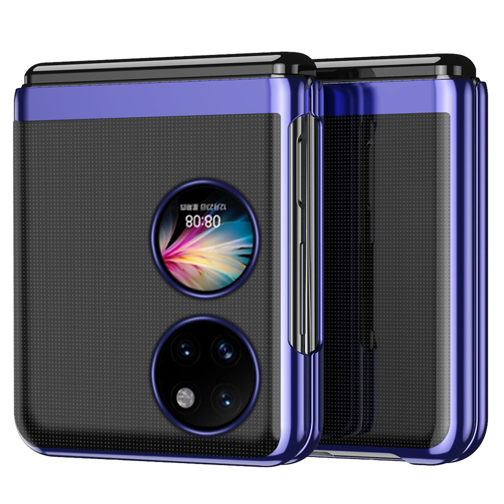 For Huawei P50 Pocket Electroplating Hard PC Cover Light Thin Transparent Folding Phone Case