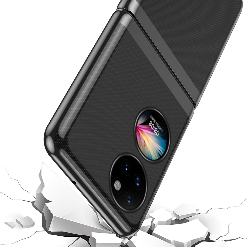 For Huawei P50 Pocket Electroplating Hard PC Cover Light Thin Transparent Folding Phone Case