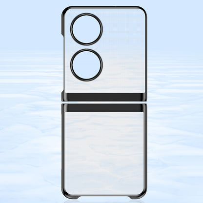 For Huawei P50 Pocket Electroplating Hard PC Cover Light Thin Transparent Folding Phone Case
