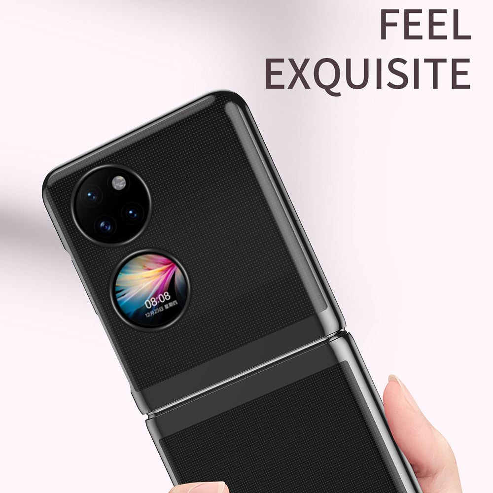 For Huawei P50 Pocket Electroplating Hard PC Cover Light Thin Transparent Folding Phone Case