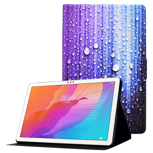 For Huawei MatePad T 10 9.7 inch/T 10S 10.1 inch/Enjoy Tablet 2 10.1 inch/Honor Pad X6 9.7 inch/6 10.1 inch Pattern Printing Leather Case Card Slots Tablet Shell