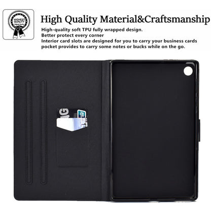 For Huawei MatePad T 10 9.7 inch/T 10S 10.1 inch/Enjoy Tablet 2 10.1 inch/Honor Pad X6 9.7 inch/6 10.1 inch Pattern Printing Leather Case Card Slots Tablet Shell