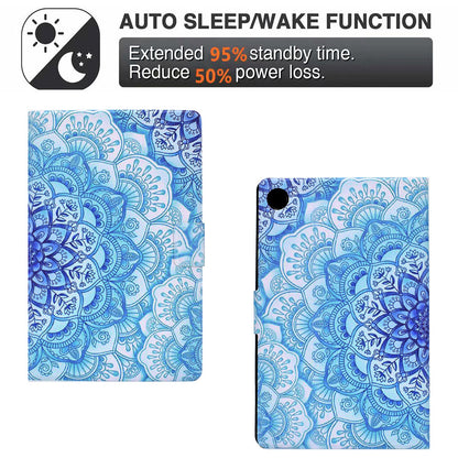 For Huawei MatePad T 10 9.7 inch/T 10S 10.1 inch/Enjoy Tablet 2 10.1 inch/Honor Pad X6 9.7 inch/6 10.1 inch Pattern Printing Leather Case Card Slots Tablet Shell