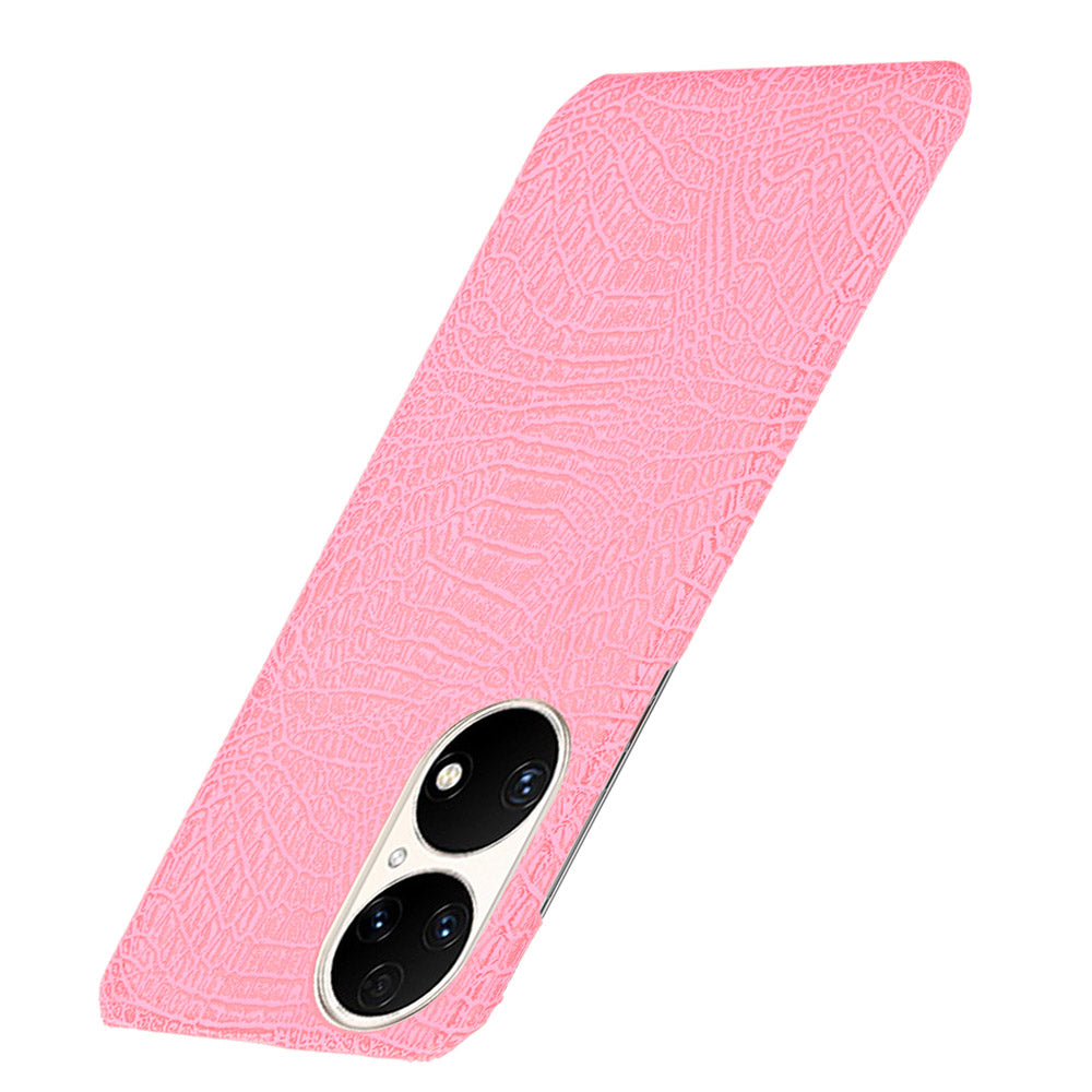 For Huawei P50 Pro Crocodile Texture Phone Case Anti-drop PU Leather Coated PC Protective Cover