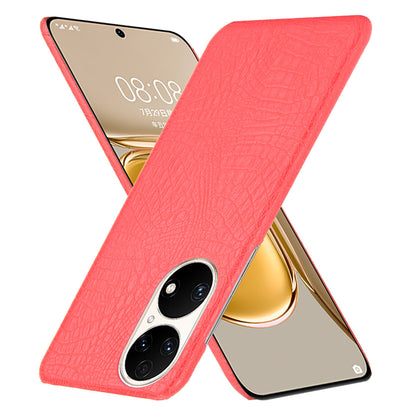 For Huawei P50 Pro Crocodile Texture Phone Case Anti-drop PU Leather Coated PC Protective Cover
