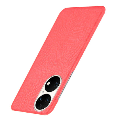For Huawei P50 Pro Crocodile Texture Phone Case Anti-drop PU Leather Coated PC Protective Cover